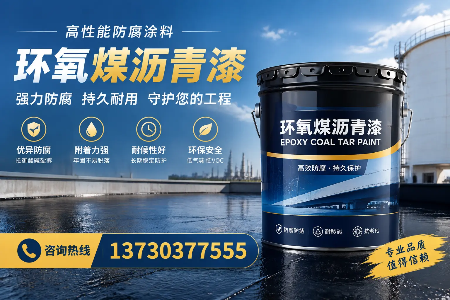 环氧煤沥青漆的耐久性分析，适合琼中的使用场景